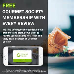 Free Gourmet Society Card